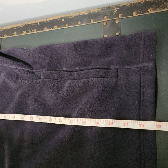 Lands End Vest Mens XL Black Full Zip Casual Mock Neck Casual Golf Soft Fleece - Picture 5 of 8